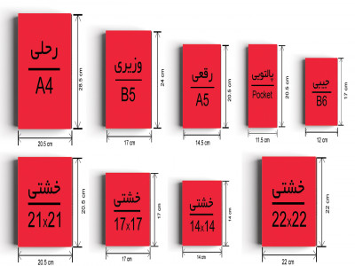 انواع قطع کتاب